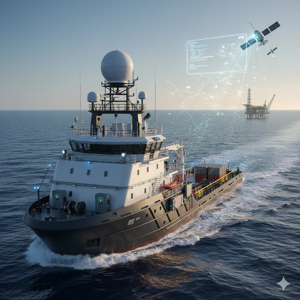 IoT and satellite communications maritime operations Nigeria vessel tracking